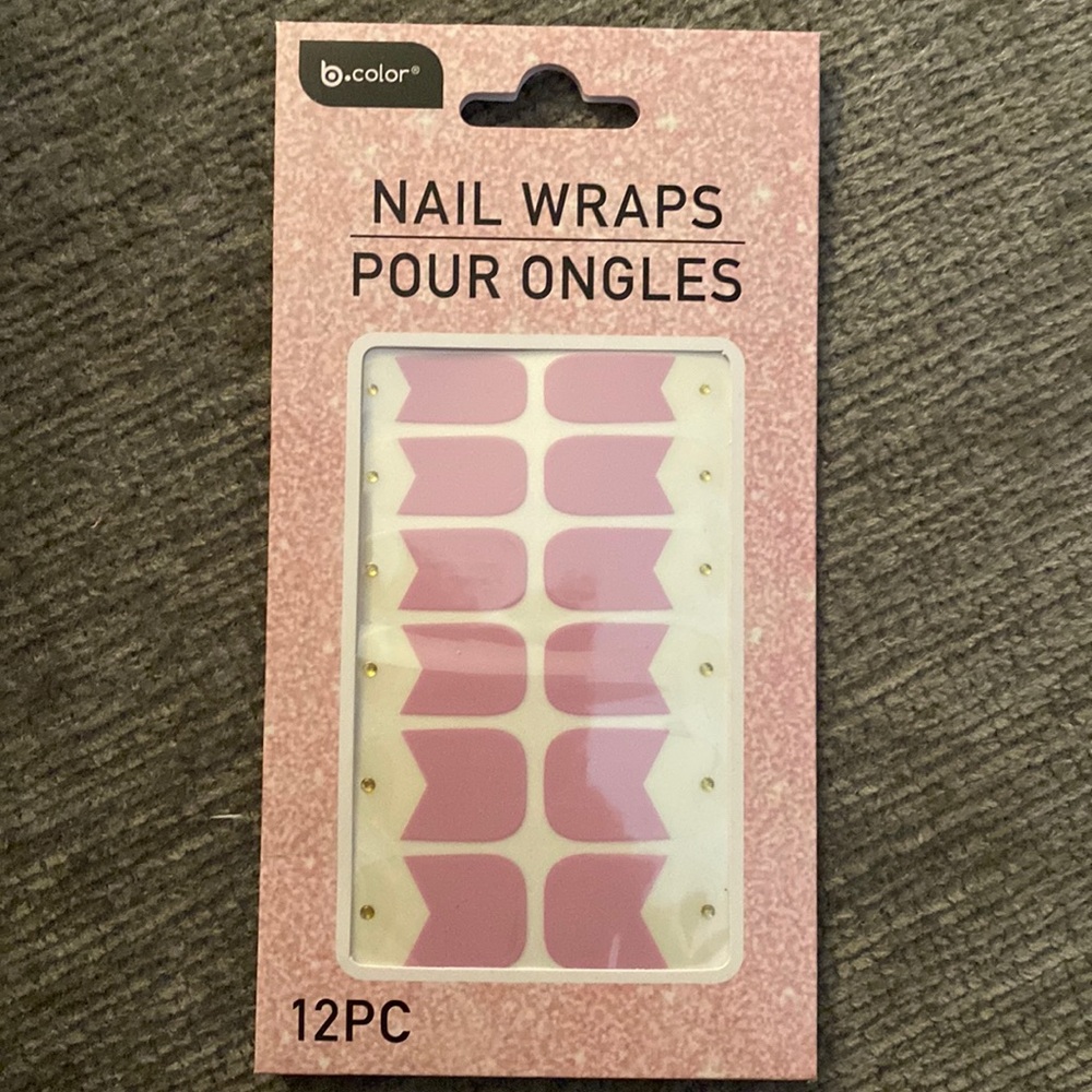 b+color 12pc NAIL WRAPS - purple and gold